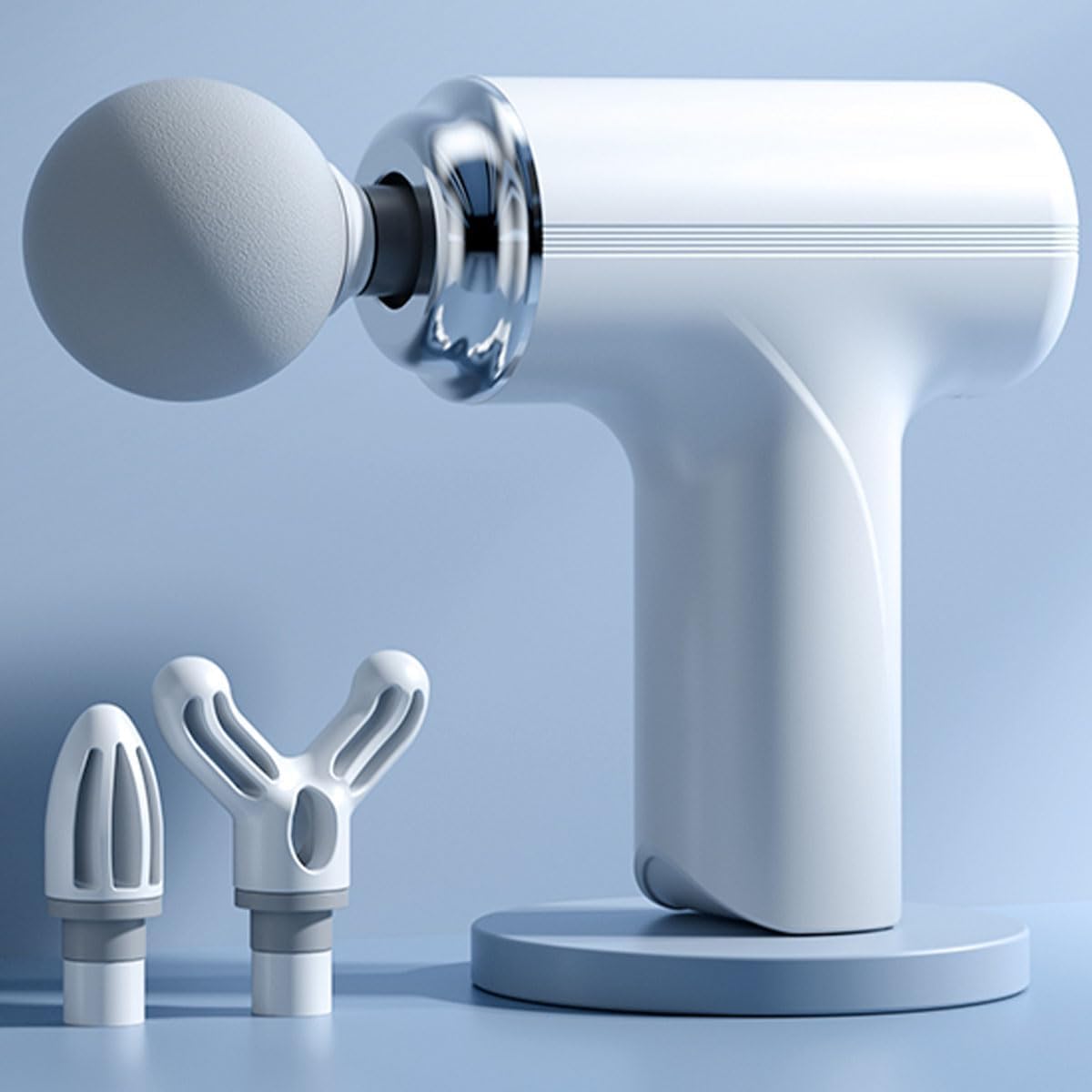 PISTOLA D/MASAJE CORPORAL RECARGABLE BLANCA