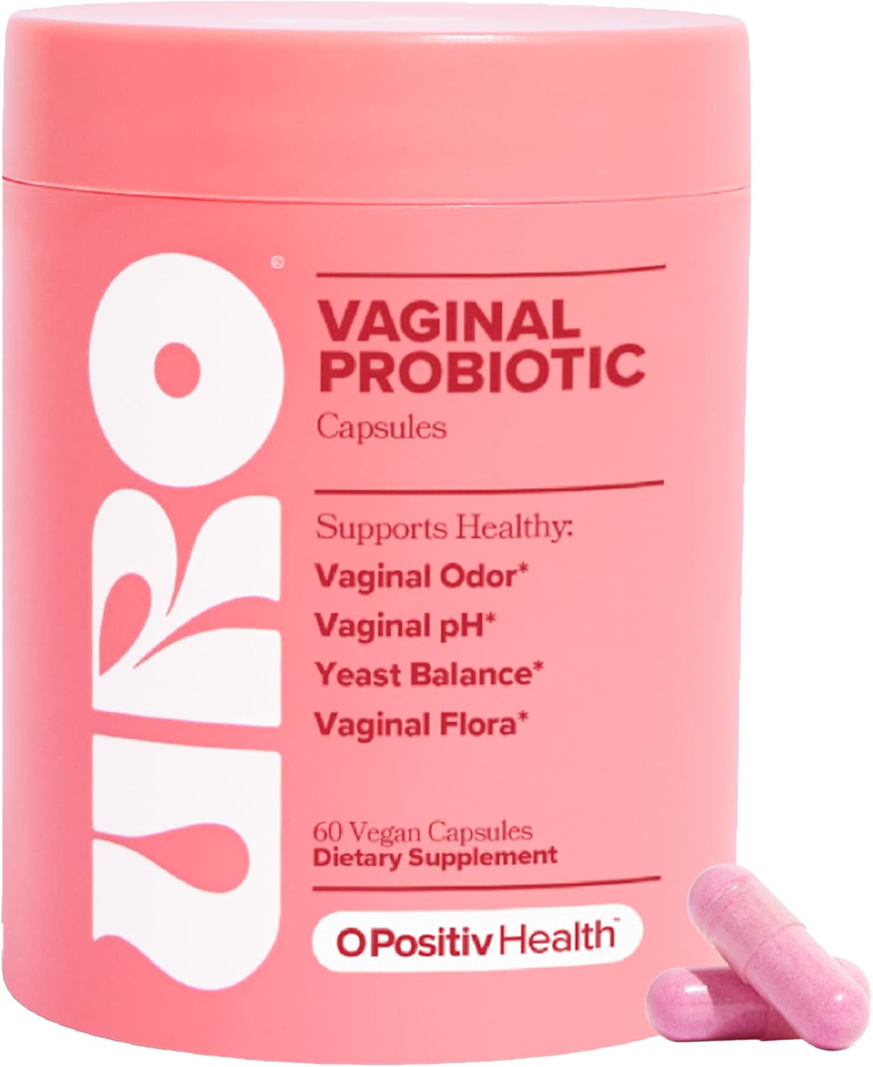 URO Vaginal Probiotics para la salud vaginal de las mujeres,60 cápsulas, (1 unidad)