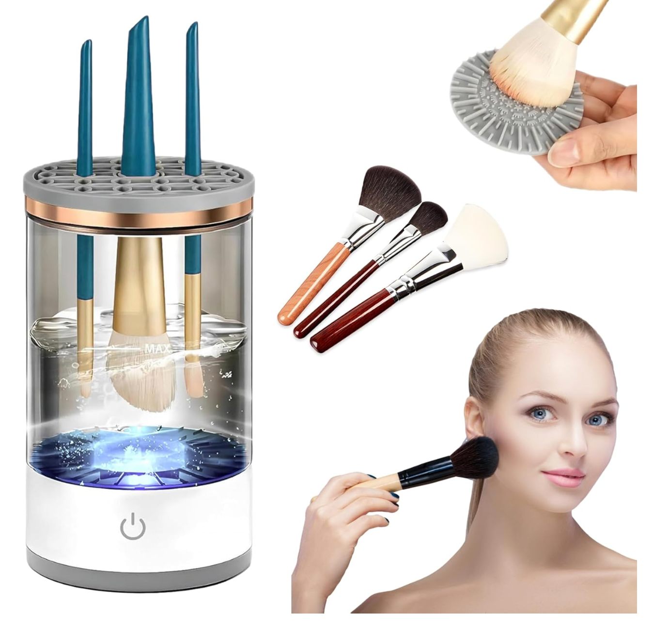 Máquina de limpieza profesional de brochas de maquillaje