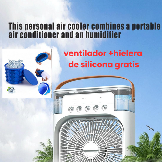 Ventilador de Hielo Portátil MÁS HIELERA DE. SILICONA GRATIS