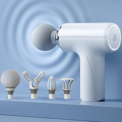 PISTOLA D/MASAJE CORPORAL RECARGABLE BLANCA