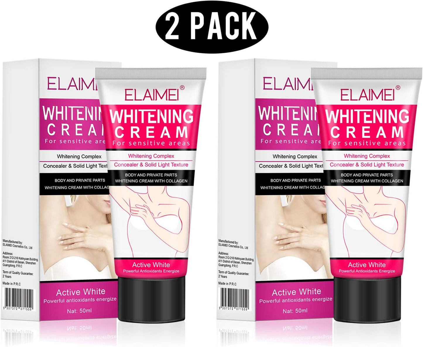 Crema para blanquear las zonas intimas