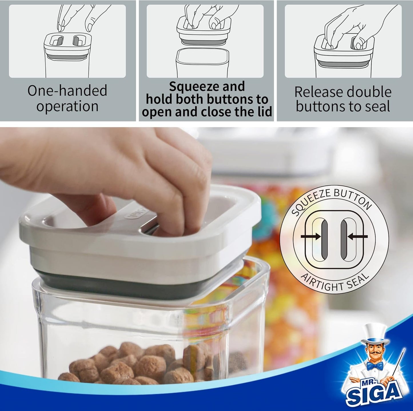 DISPENSADOR CONTENEDOR DE ALIMENTOS DE 7 PIEZAS