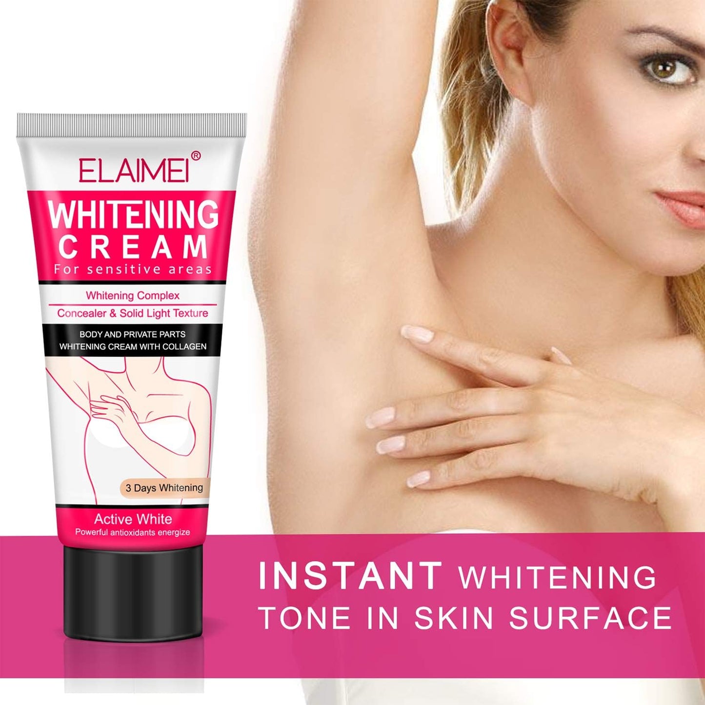 Crema para blanquear las zonas intimas