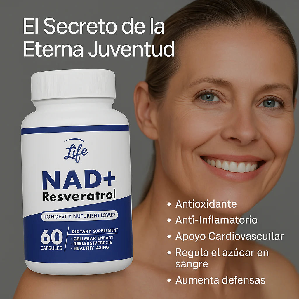 NAD+ Resveratrol | Suplemento Potenciador y Rejuvenecedor