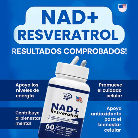 NAD+ Resveratrol | Suplemento Potenciador y Rejuvenecedor